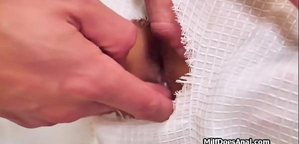  Surprise anal in shower for wet big tit milf